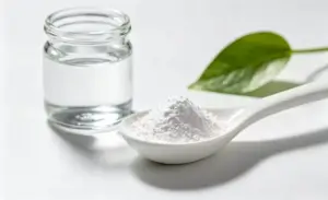 Plant fermented vegan glutamine powder canisters for gut support.